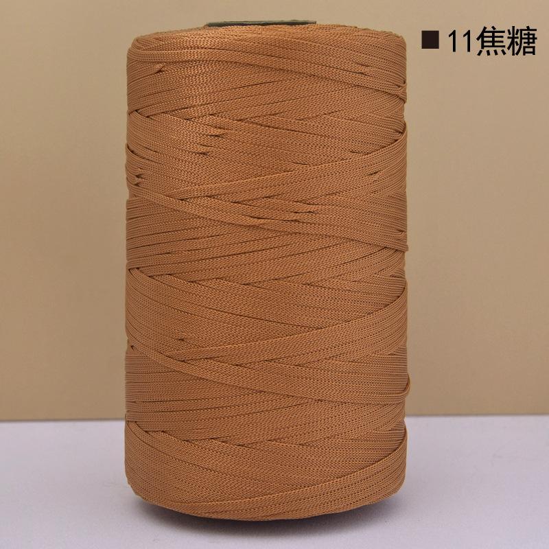 Mercerized Cotton Linen Light Body Ice Silk Flat Belt Wool Hand-Woven Crocheted Diy Hook Bag Hat Seat Cushion Hollow Thread