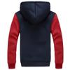 Herren Kapuzen-Fleece-Sweatshirt Lässig Langarm Reißverschluss Oberbekleidung