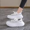 Stepping on shit feels breathable mesh sports little white shoes women's summer new fly-woven mesh shoes non-slip thick-soled casual dad shoes