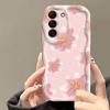 Cute Pink Flowers Pattern Phone Case For Samsung Galaxy S26 Ultra S25 Plus S24 FE S22 S23 A56 A55 A37 A36 A27 A26 A16 Soft Cover