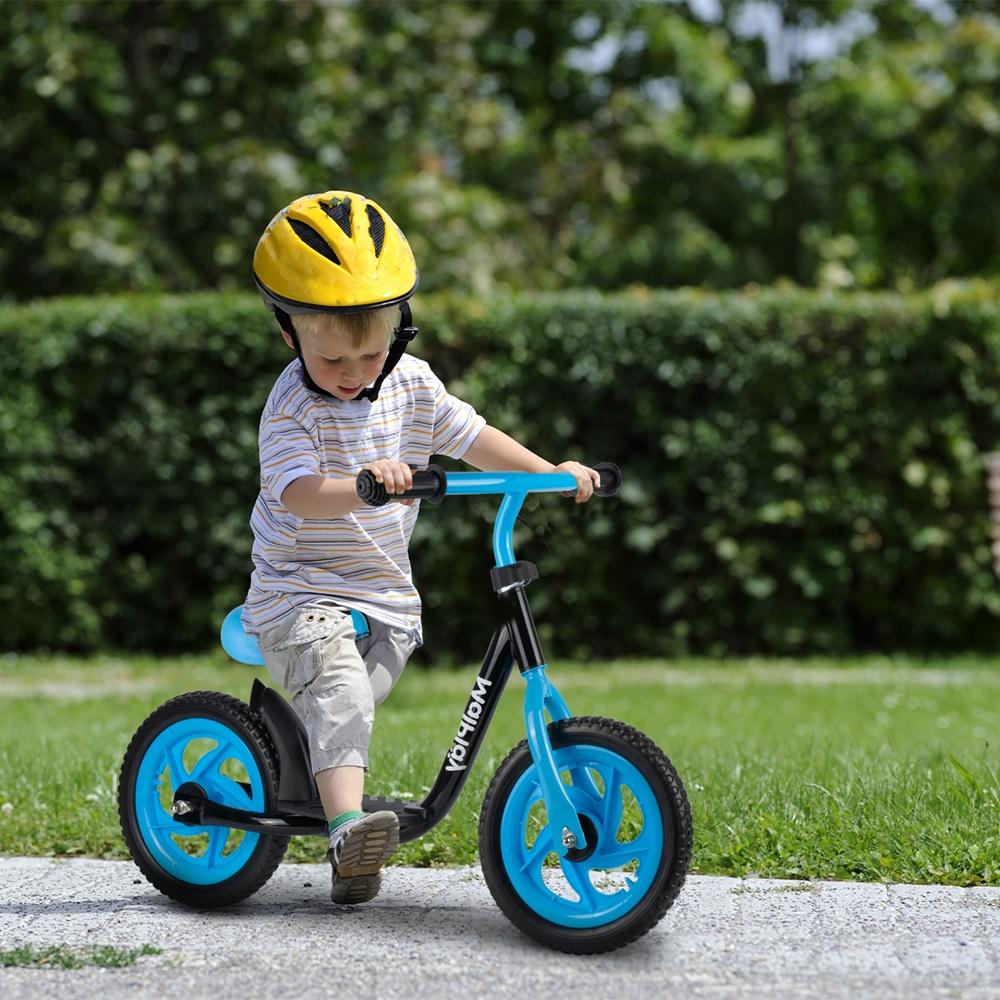 Malplay 12 Inch EVA Wheels Kids Balance Bike Black And Blue