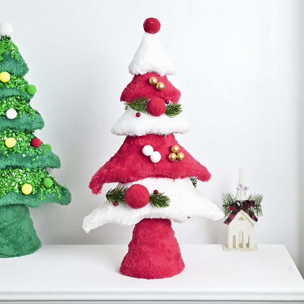Christmas Tree Ornaments Plush Fabric Simulation Christmas Tree Desktop Atmosphere Decoration Layout