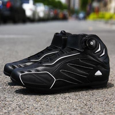 36-48 Men's/Women's High Top Motorcycle Shoes Boots Motorcycle Boots Swivel Button Velcro Bicycle Boots