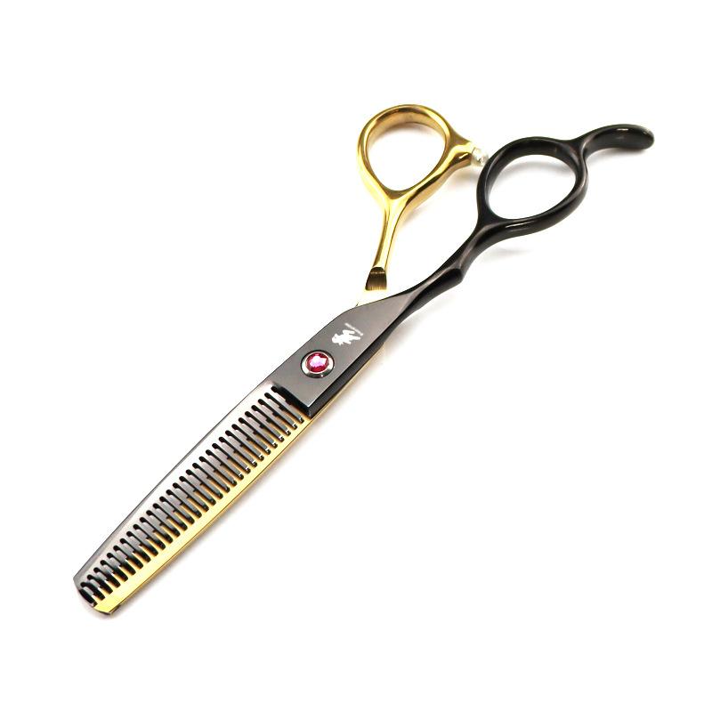 6.0 Inch, Black Gold, Left-Hand Scissors, Flat Scissors, Straight Scissors, Tooth Scissors, Thin Scissors, Left-Handed Scissors