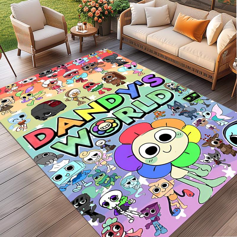 Dandy's Wereld Print Vloerkleed, Wasbaar Vloerkleed, Voor Entree Slaapzaal Wasruimte Kantoor Studeerkamer, Woondecoratie Verjaardag Kerstcadeau