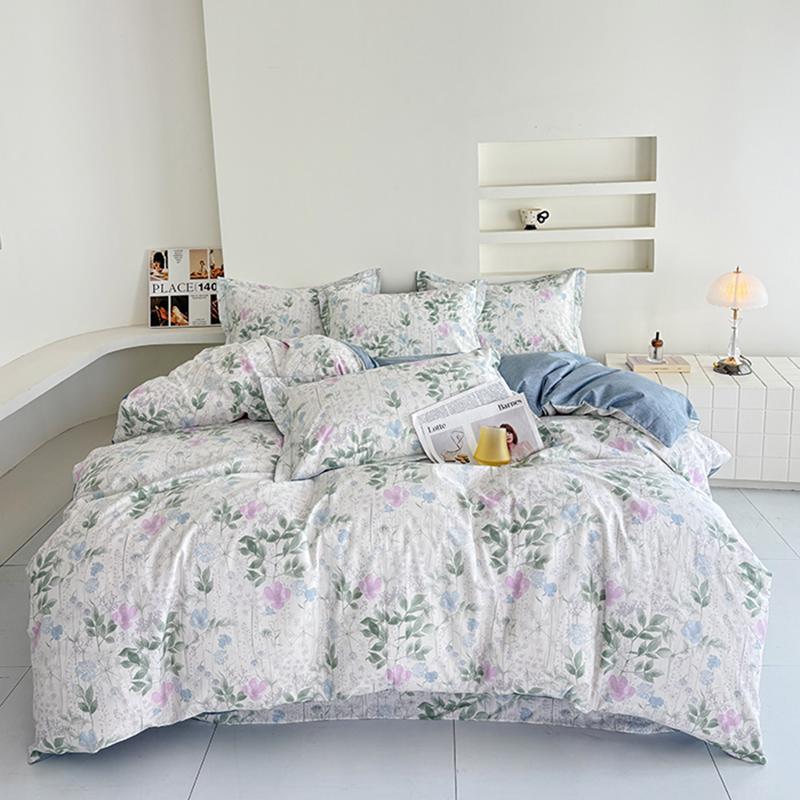 100% Cotton Printed Duvet Cover Set 3PC Soft Skin Friendly Bedding With One Quilt Cover And Two Pillowcases