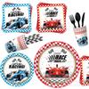 Racing Theme Party Supplies Racing Party Decoration Disposable Tableware Tissue Paper Cup Tablecloth