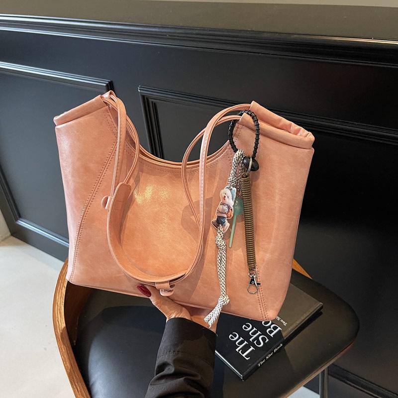 

Вместительная сумка для поездок на работу, женская новая универсальная на плечо, повседневная сумка-тоут No pendant розовый