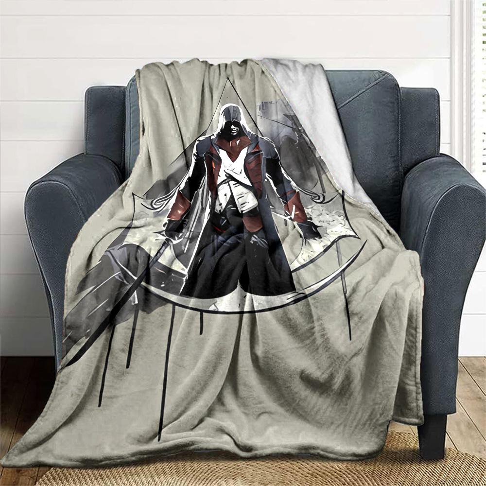 1pc Blanket - A-Assassin's Creed  Print Design,Lightweight Blanket for Sofa,Bed- Soft &Warm,Gift for All Seasons