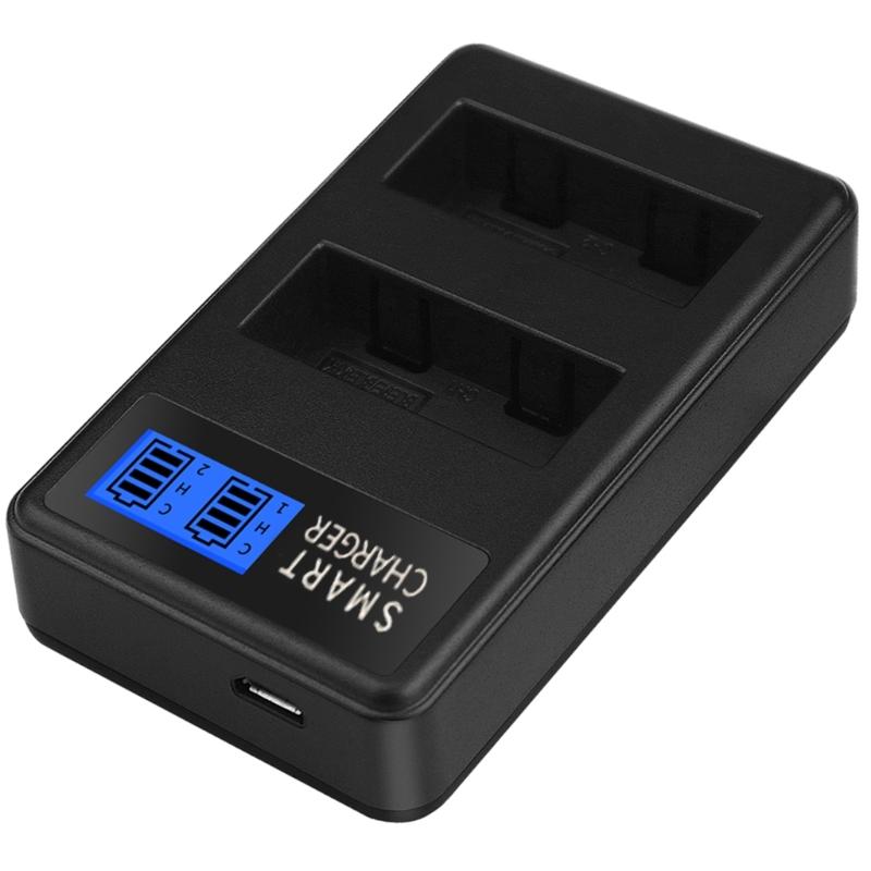 Quality Double Slot Charger with LCD Display Fast and Convenient Charging Solution for DMC GF6 GX7 GF3 GF5 GX80 BLG10