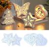 Hollowed Heart Butterfly Star Shape Silicone Molds for Making Candle Holder Gypsum Decoration Epoxy Resin Silicone Molds