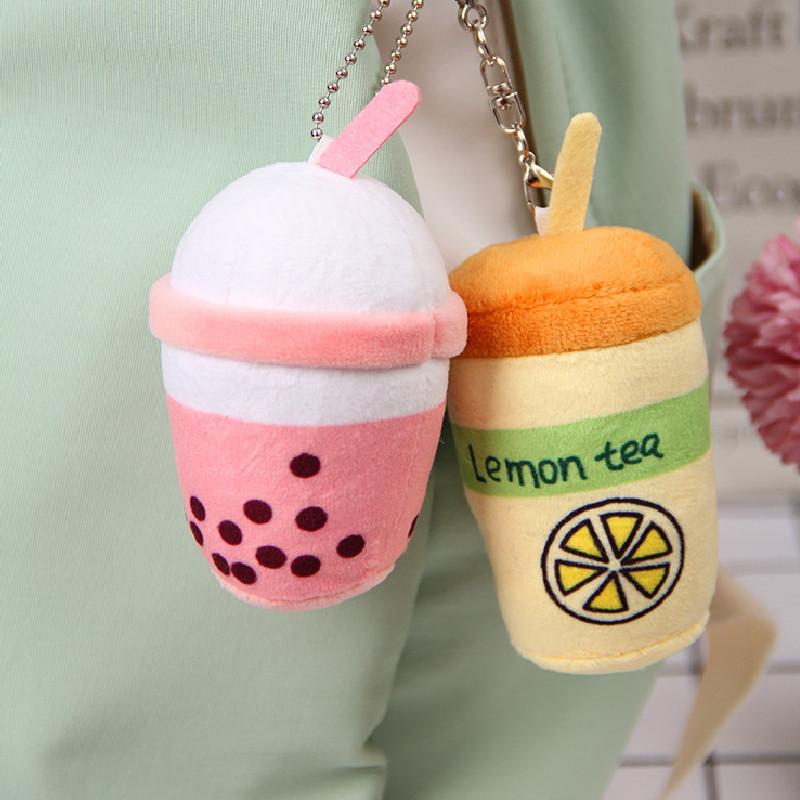 Entzückendes rosa Zitronentee-Stofftier mit weicher PP-Baumwollfüllung für Schlüsselanhänger und Rucksäcke