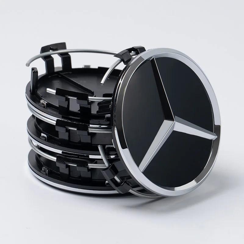 75MM Car Styling Wheel Center Covers Hub Caps Replacement Mercedes Benz W211 W203 W204 W210 W124 AMG W202 CLA W212 W220 W205