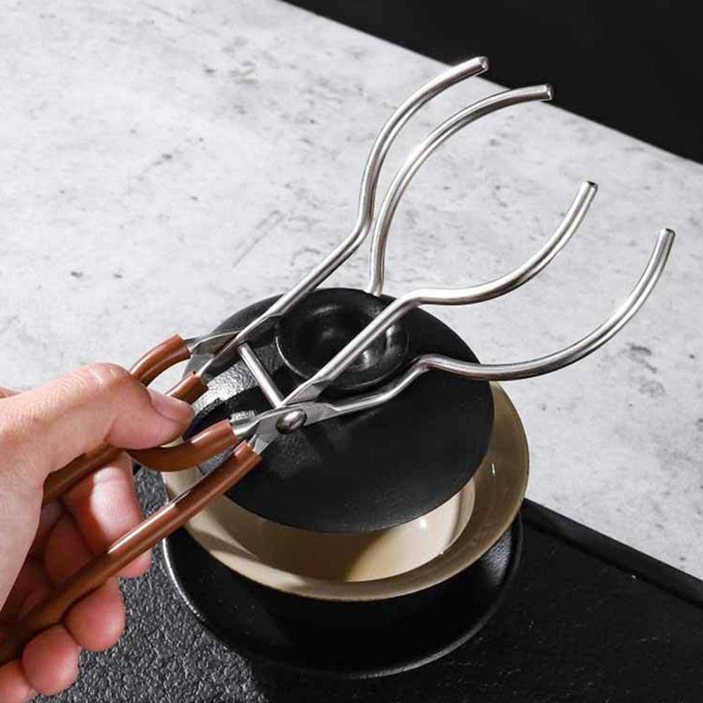Multi-functional Tea Brewing Assistant Stainless Steel Stable Tea Cup Non Slip Cup Clamp  Tea