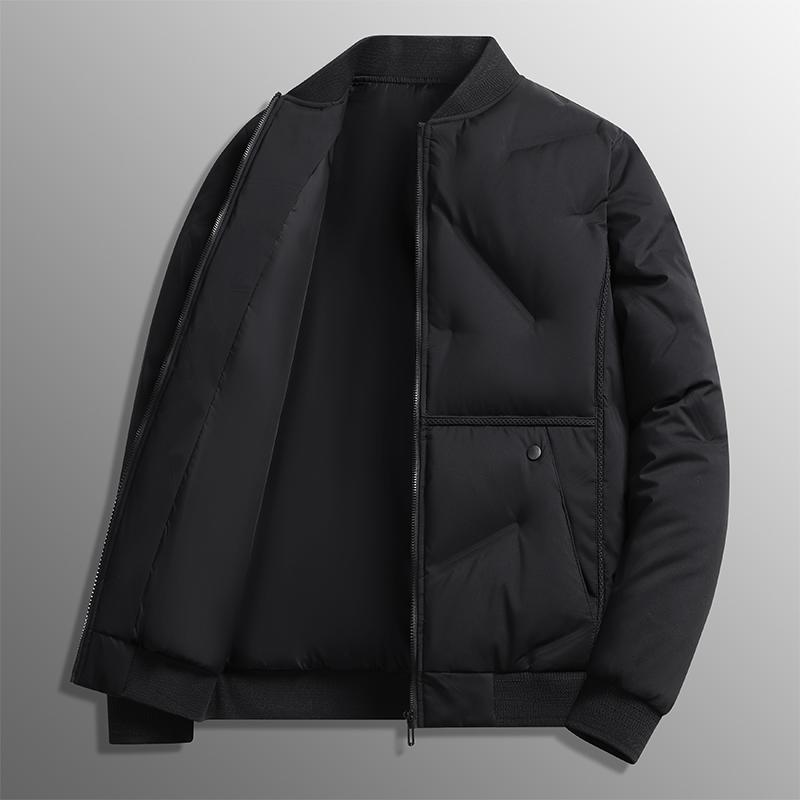 New Down Cotton Jacket for Men's Baseball Collar Jacket for Winter Business Casual Thickened Thermal Jacket for Cotton Jacket