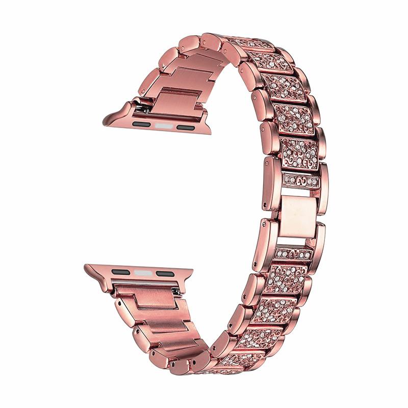 

Блискучий ремінець для ремінця Apple Watch 40 мм 44 мм 38 мм 42 мм Жіночий ремінь корреас Браслет із нержавіючої сталі iWatch series 3 4 5 se 6 band For 38mm or 40mm