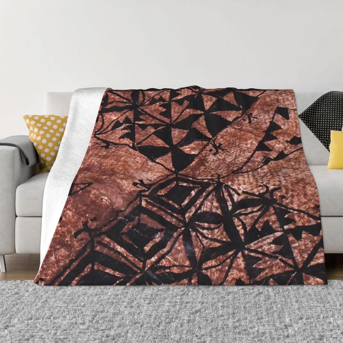 Tongan Tapa Design Throw Blanket Luxury Thicken Decorative Sofa Extra Large Throw Stuffeds Blankets 75x90cm