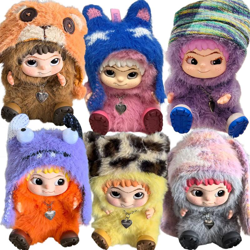 Wakuku V2 Fox and Bunny Trick Or Treat Series Plush Vinyl Blind Box Keychain Pendant Mystery Box Surprise Collectible Toy Gifts