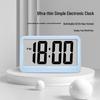 Nordic Style Colorful Clock: Simple Electronic Display with Temperature and Humidity Monitoring, Thin and Convenient Design.