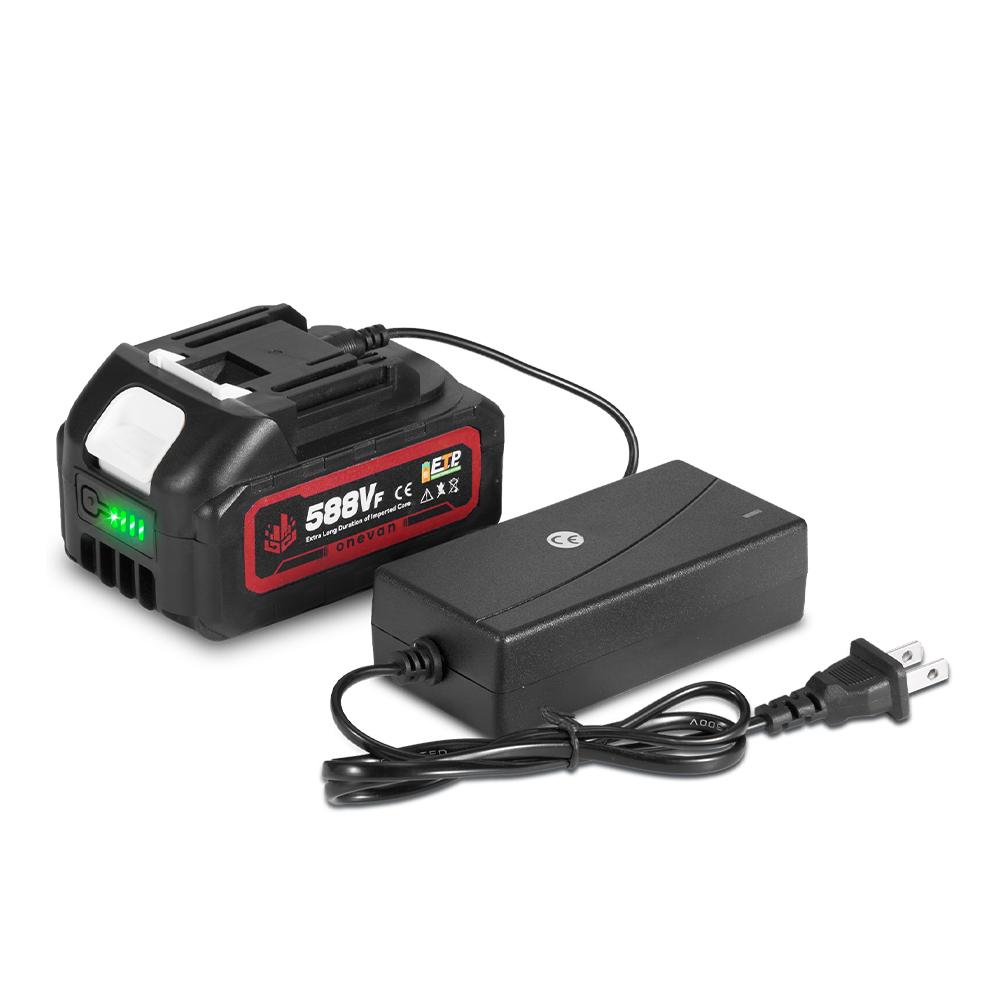 588VF Rechargeable Lithium Ion Battery With Battery Indicator For Makita BL1830 BL1840 BL1850 Power Tool Battery EU Plug