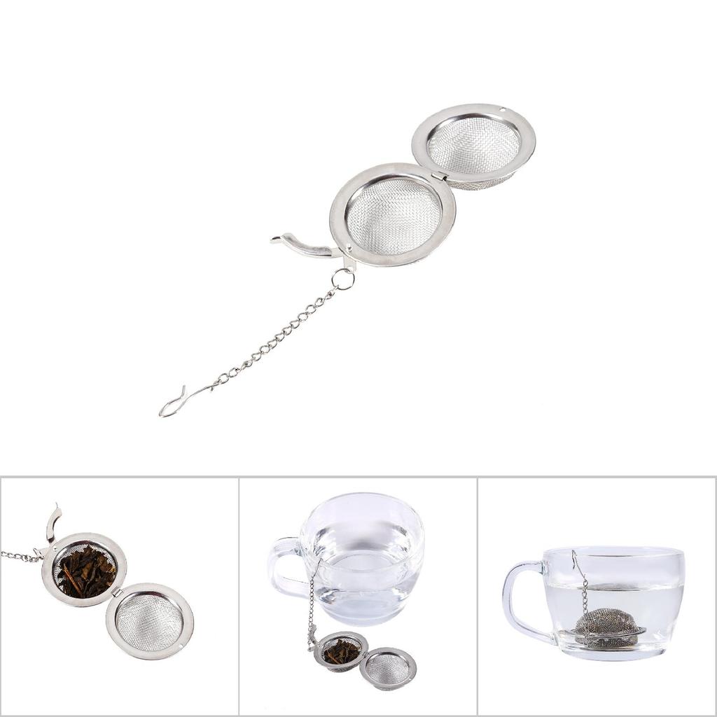 Stainless Steel Loose Tea Infuser Leaf Strainer Filter Diffuser Herbal Spice Net    4.5cm