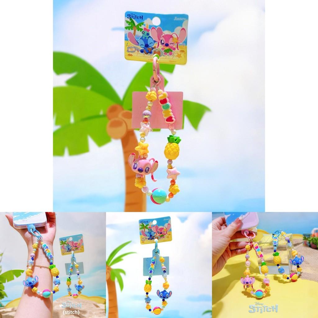 Stitch Summer Beach Series Resin Phone Pendant Keychain For Kids And Teens