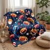 Football Stars Pattern 1 Theme Blanket Lightweight Warm Flannel Blanket Decorative Throw Blanket for Home Decoration