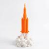 3D Design Rocket Launch Lamp Dimmable Gradient Rocket Projection Night Light Space Rocket Shape USB Powered