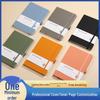 Compact A5 Cloth Texture Business Notebook with Strap and A6 Leather Pocket Diary Cover