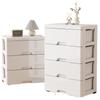 Five-Drawer Plastic Storage Cabinet for Household Organization