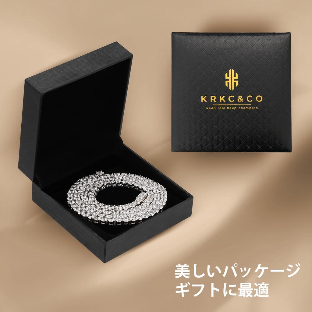 Tennis Chain 3mm CZ White Gold Chain Hip Hop Bling Street Style Accessory 3mm White KRKC&CO Necklace, Wide, Diamond, Plated, Women's Necklace,