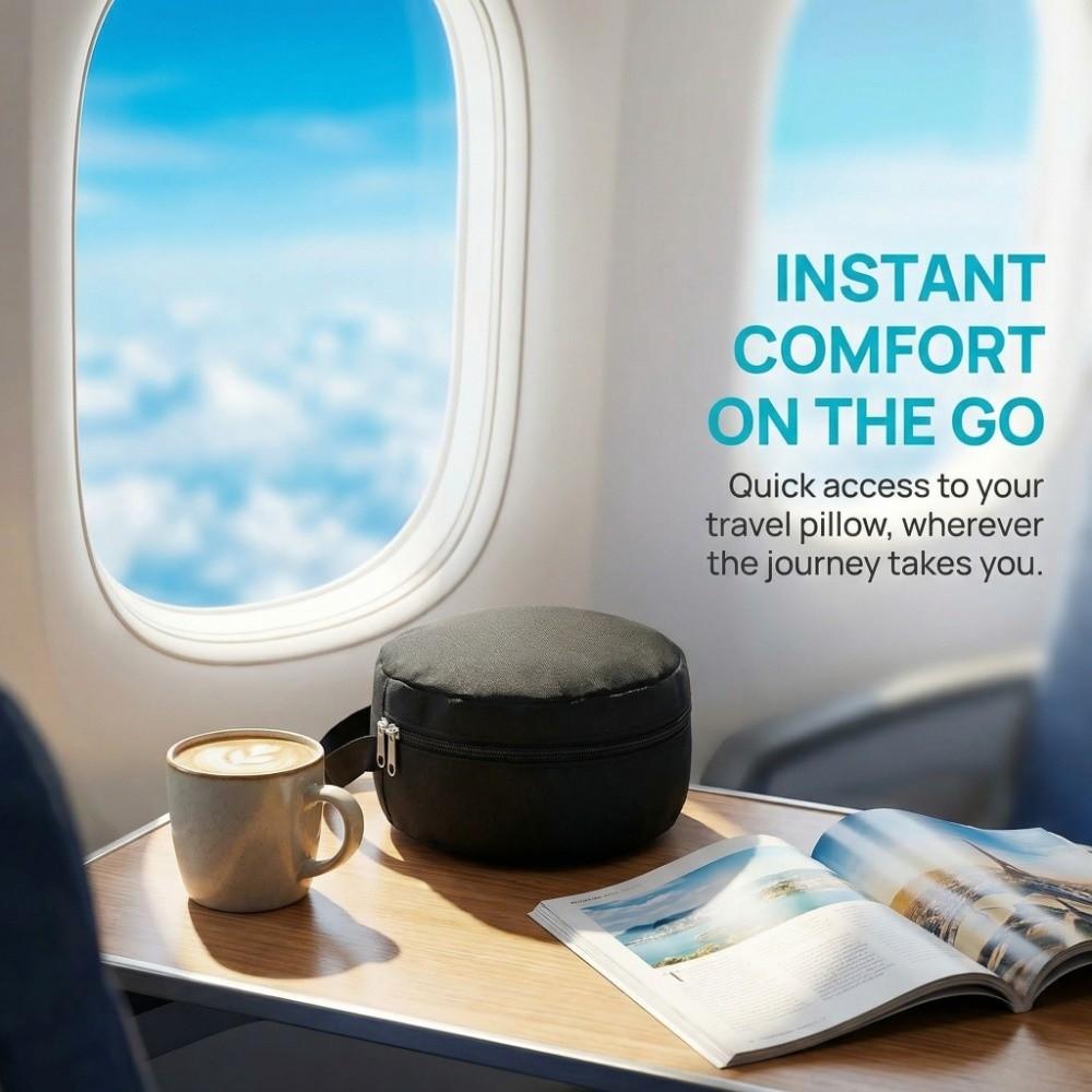 Cestovní polštářek na krk s rychloupínací přezkou Taška 600D Oxford Tkanina Pouzdro na přenášení Kempování