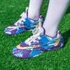 2025 new children's football shoes primary school boys mesh breathable broken nails tf knob girls training shoes
