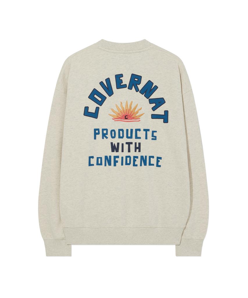 COVERNAT Sunset Graphic Sweatshirt Oatmeal