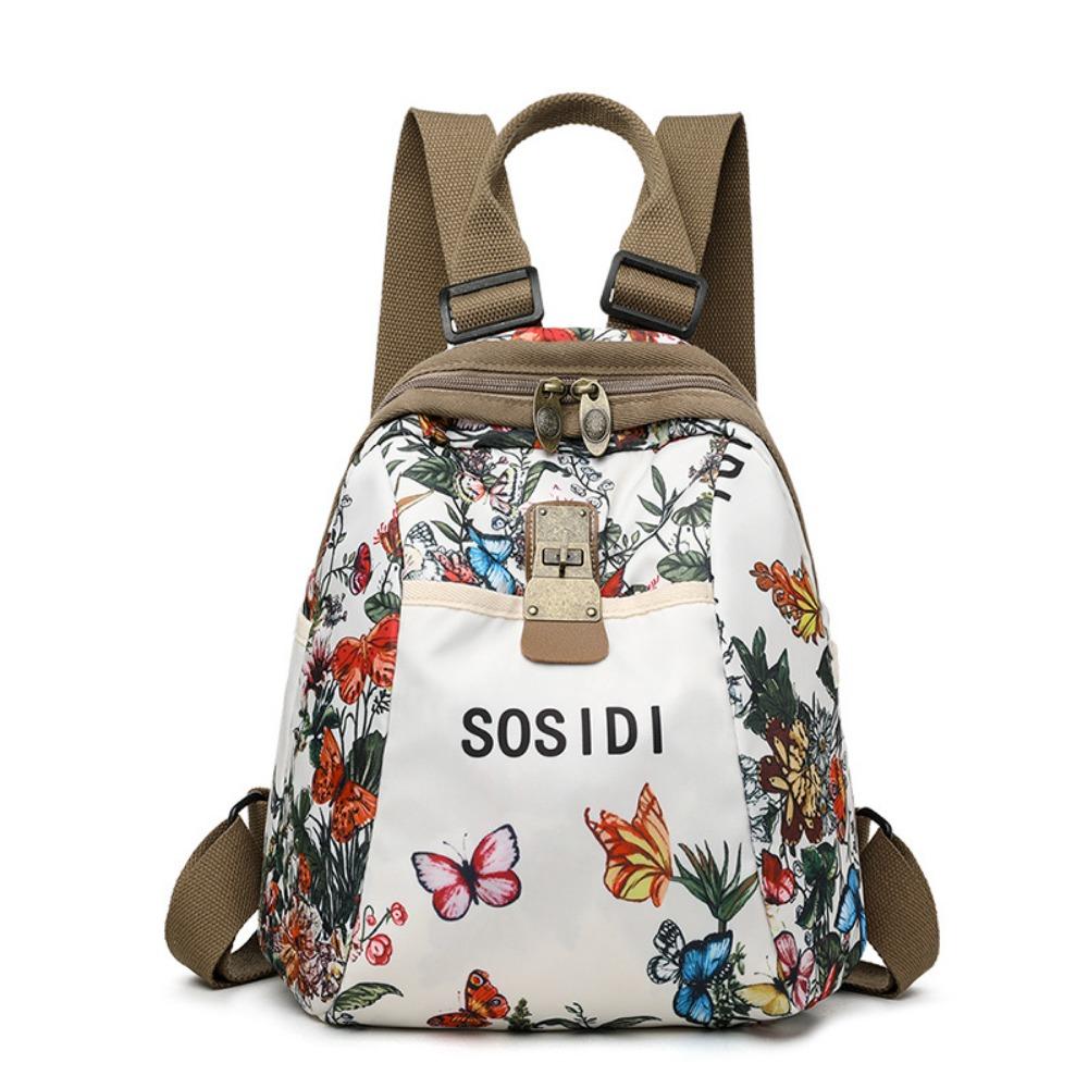 Trend Ethnic Style Printed Backpack New Casual Lightweight Multi-functional Travel Schoolbag