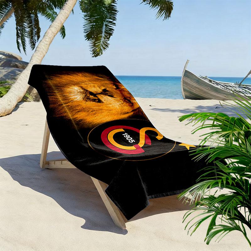 Galatasaray FC Print Beach Towel, Large Soft Quick Dry Towel for Beach Camping Swimming