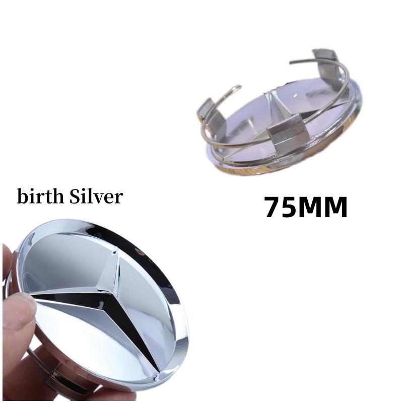 Car Sticker 2025 Hot For Benz 4Pcst 75MM 3D Car Wheel Center Hub Cap Covers For Mercedes Benz Black Badge Rim Cover Auto Style D