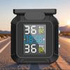 USB Solar Charging TPMS Motorcycle Tire Pressure Monitoring System with 2 External Sensors Tyre Temperature Alarm System