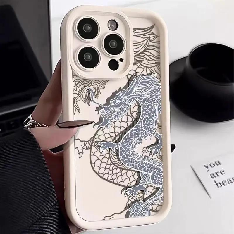 

Red Gold Chinese Dragon Art Phone Case for iPhone 17 16 15 14 13 12 11 Series Pro Max Plus Double Layer Protection iphone 14 Pro