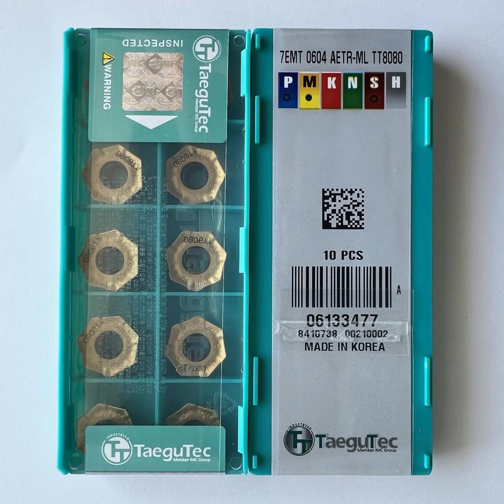 TaeguTec / 7EMT0604AETR-ML TT8080 /Original blade Carbide CNC Blade 10 PCS