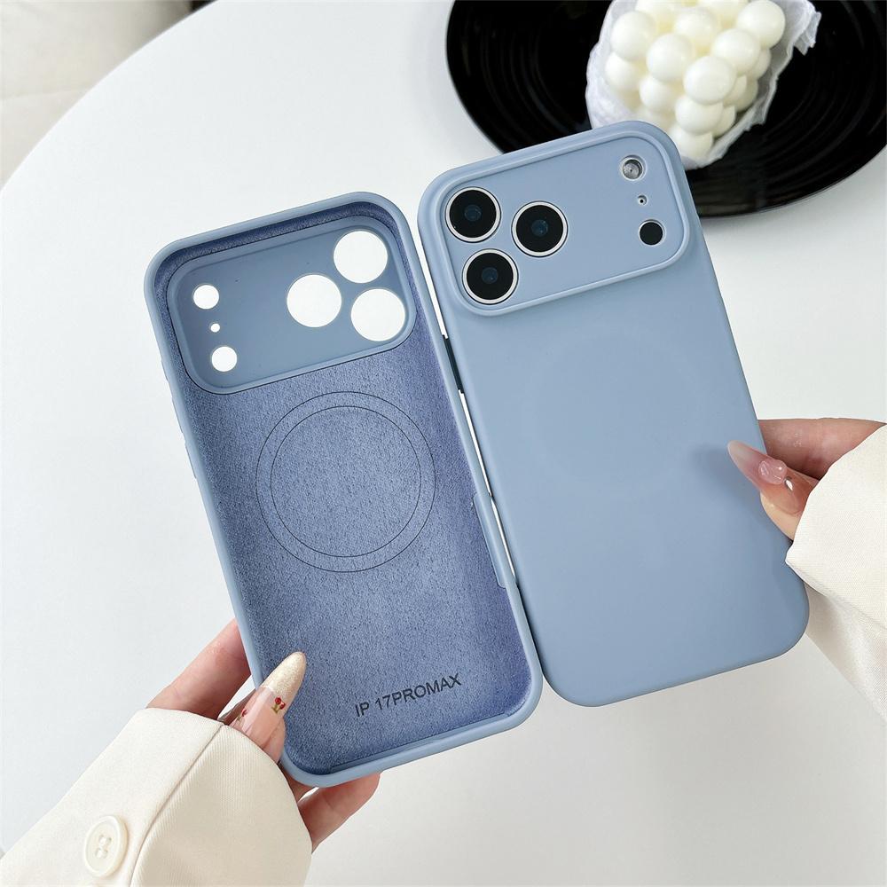 Original Silicone Protective For Magsafe Soft Case For Apple iPhone 17 Air 16 15 14 Plus 13 Pro Max Magnetic Phone Cover