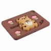 For iPad (2025)/10.9 (2022) Silicone Case Bear Kickstand Tulip Tablet Cover