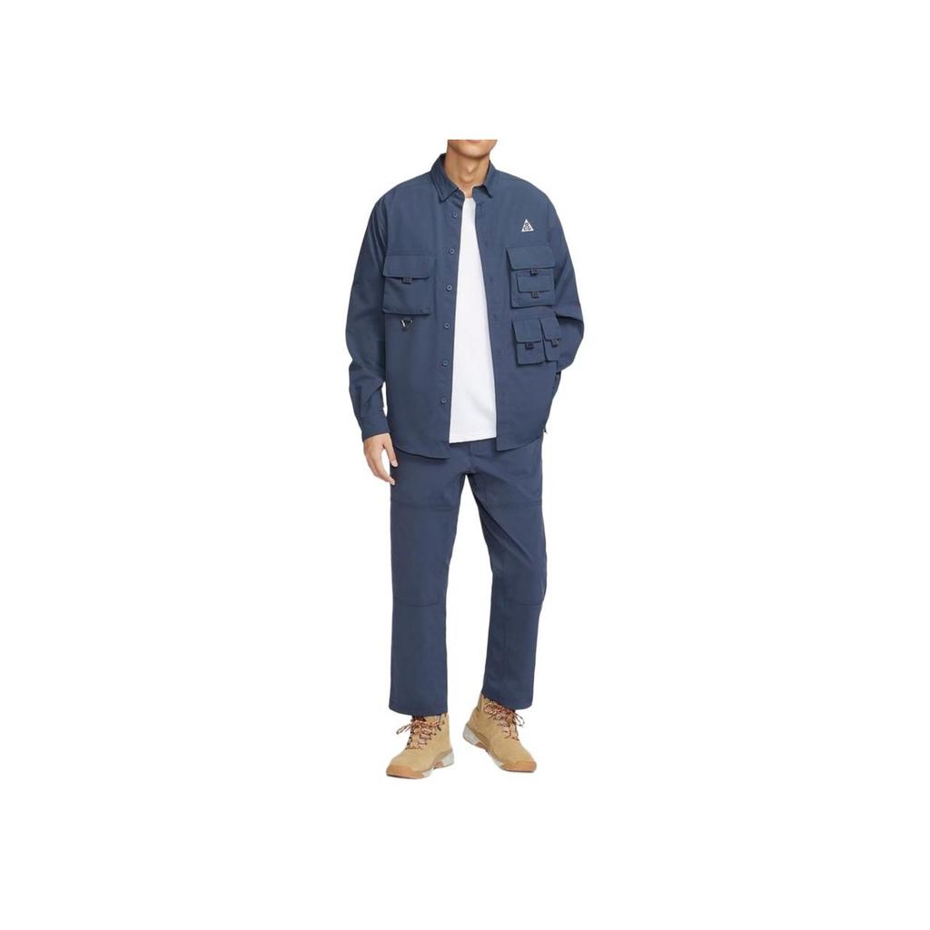 Nike ACG Dri-Fit UV Devastation Trail Multipoches Outdoor Protection Solaire Séchage Rapide Confortable Respirant Chemise à Manches Longues Homme Hauts DN3937-437