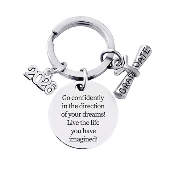Keychain Pendant Class of 2026 Durable Stainless Steel Keepsake Nursing Law Students Keychain