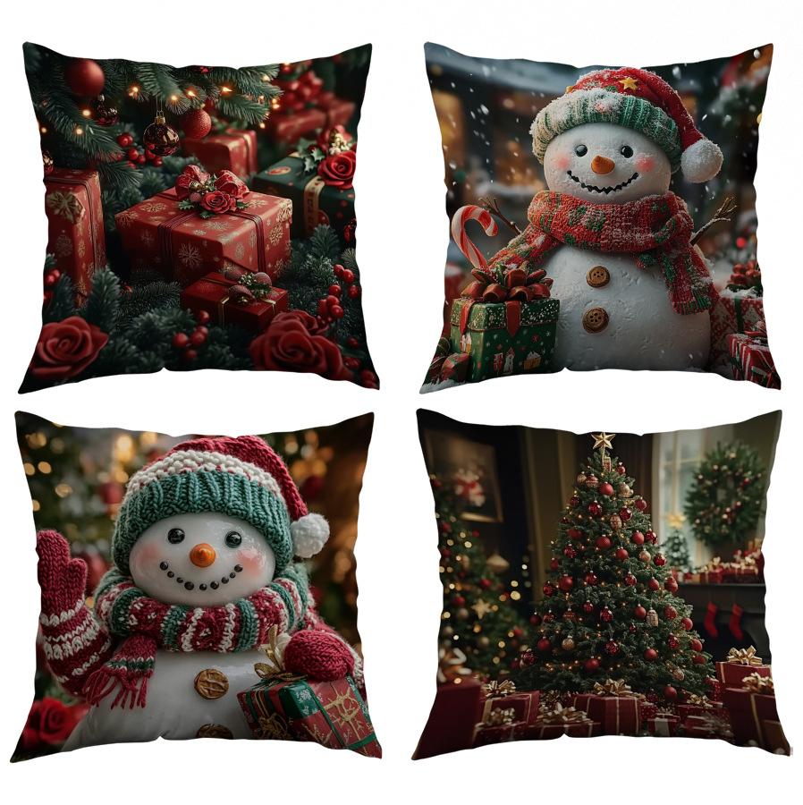 Christmas Pillow Cover Pillow Cover Without Core Home Decoration Sofa Cushion Living Room Bedside Pillow