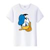 Kawaii Donald Duck Plus Size Tee Ladies Graphic Clothes Summer Women Short Sleeve T-shirt Disney Cartoon Men Tshirt Female Tops