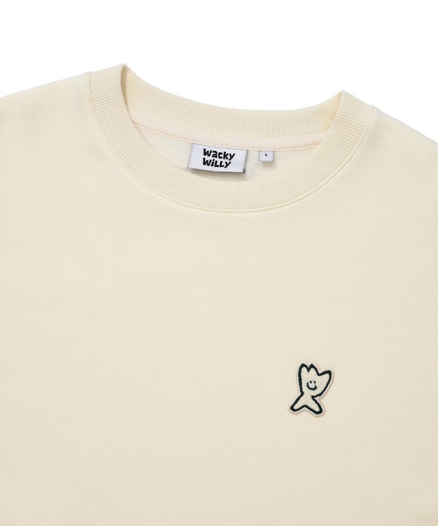 WACKY WILLY Wappen Sweatshirt Cream