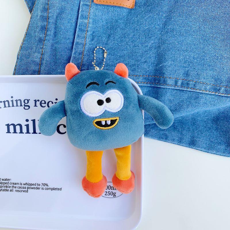 Plush Toy Bag Keychain Children's Pendant Ugly Little Monster Doll Schoolbag Accessories