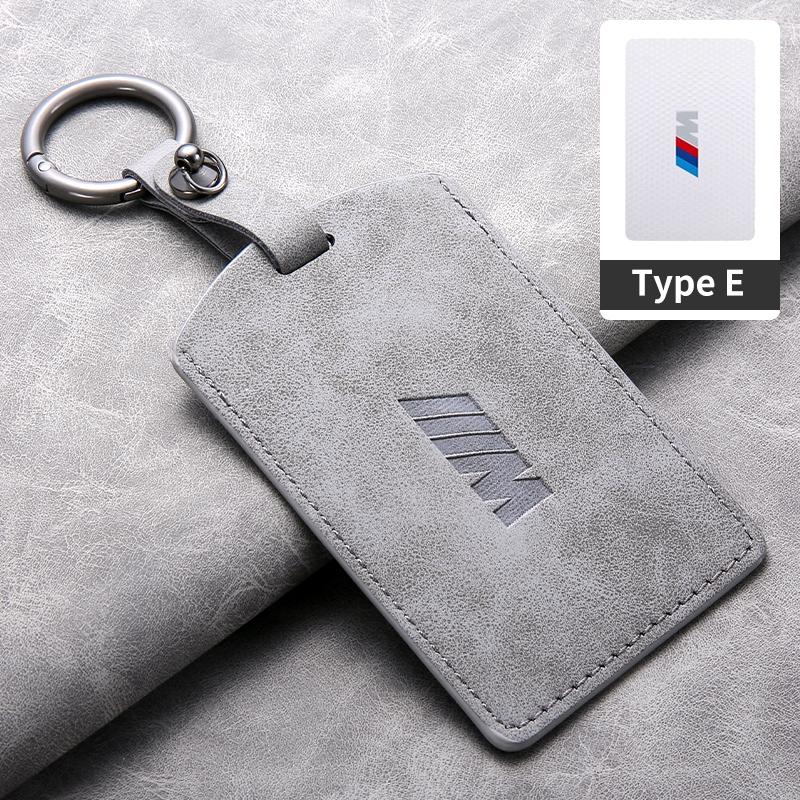 AAAQJ1 Suede Leather Car Smart NFC Card Key Case Fob Cover Shell Auto Keychain Accessories For BMW M 3 5 7 Series X1 X3 X5 X6 X7 535le