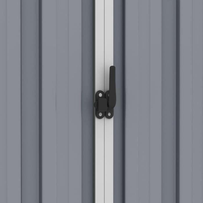 VidaXL Abri de jardin Gris 205x129x183 cm Acier galvanisé